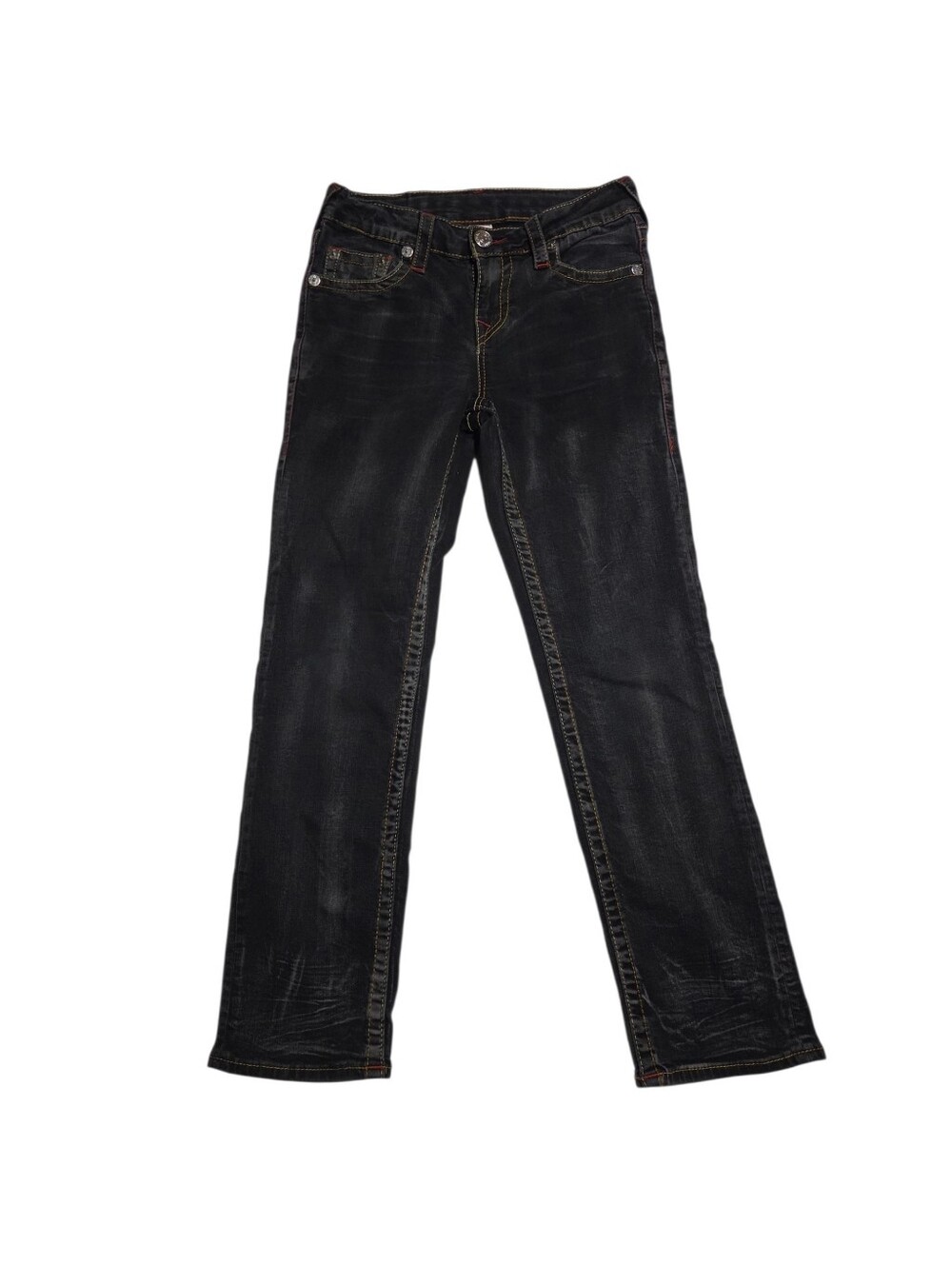 True Religion Black Straight Leg Jeans Kids Girls 10